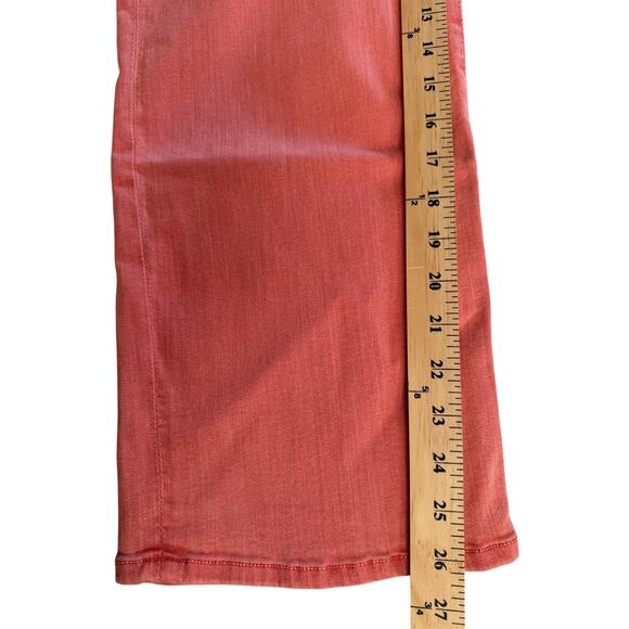 Fidelity Jeans Women's 27 Coral Malibu High Wide Leg Crop Denim Made USA Stretch - Picture 9 of 9